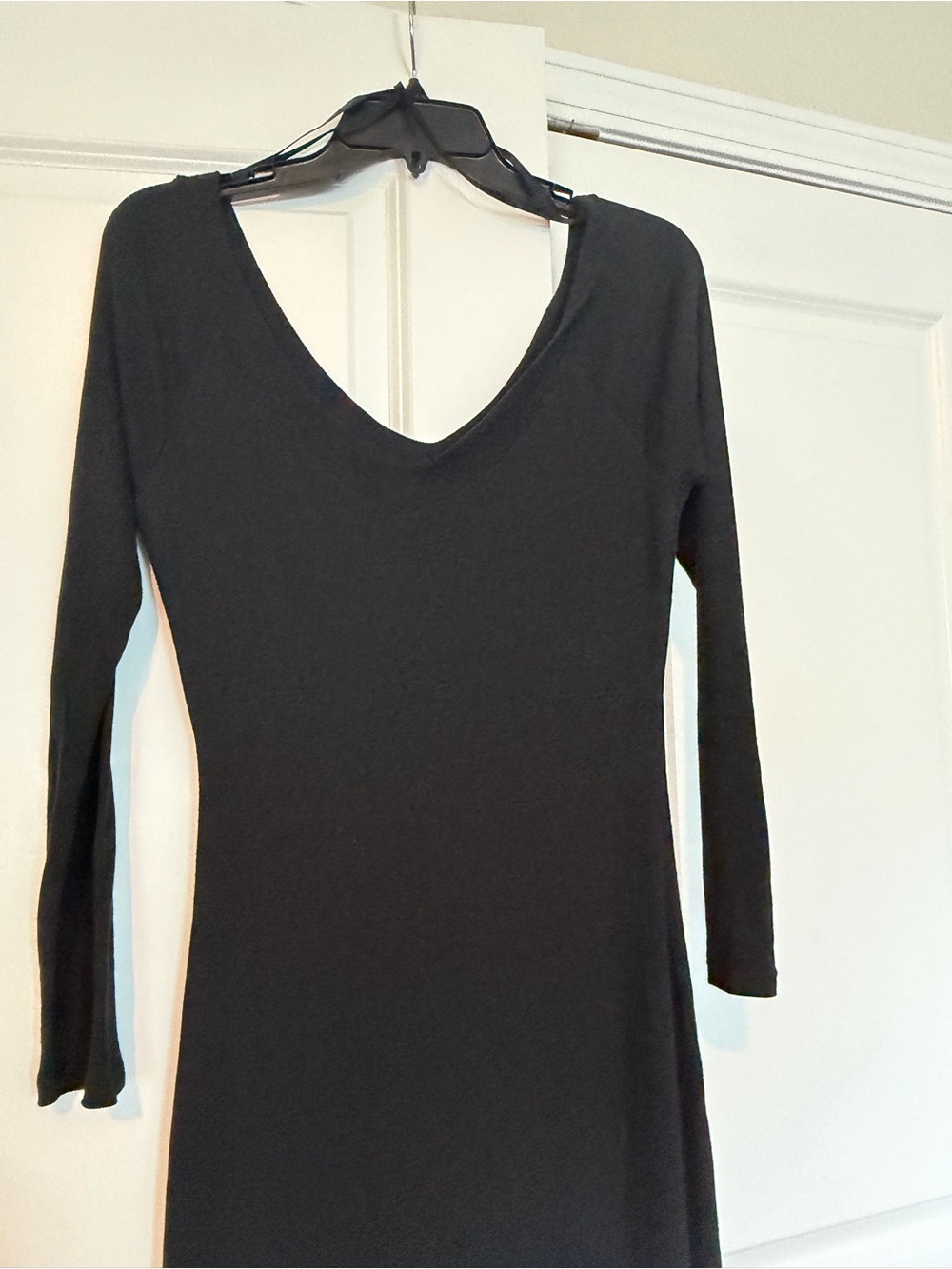 Bebe Black Rhinestone Ribbed Dress Medium - Picture 3 of 4